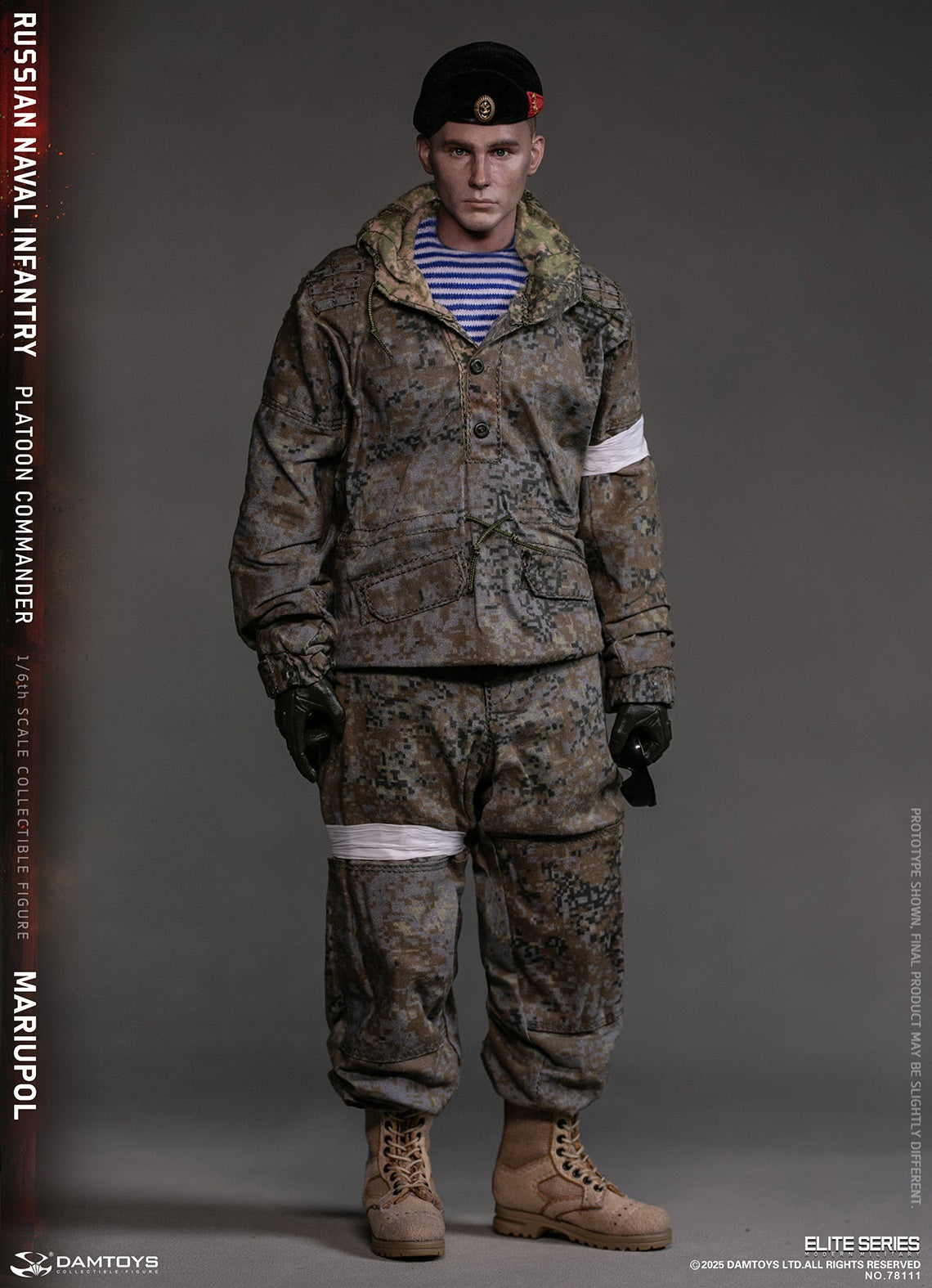 Vorverkauf DAMTOYS 78111 1/6 Russischer Marineinfanterie-Kommandant Mariupol Figurenmodell