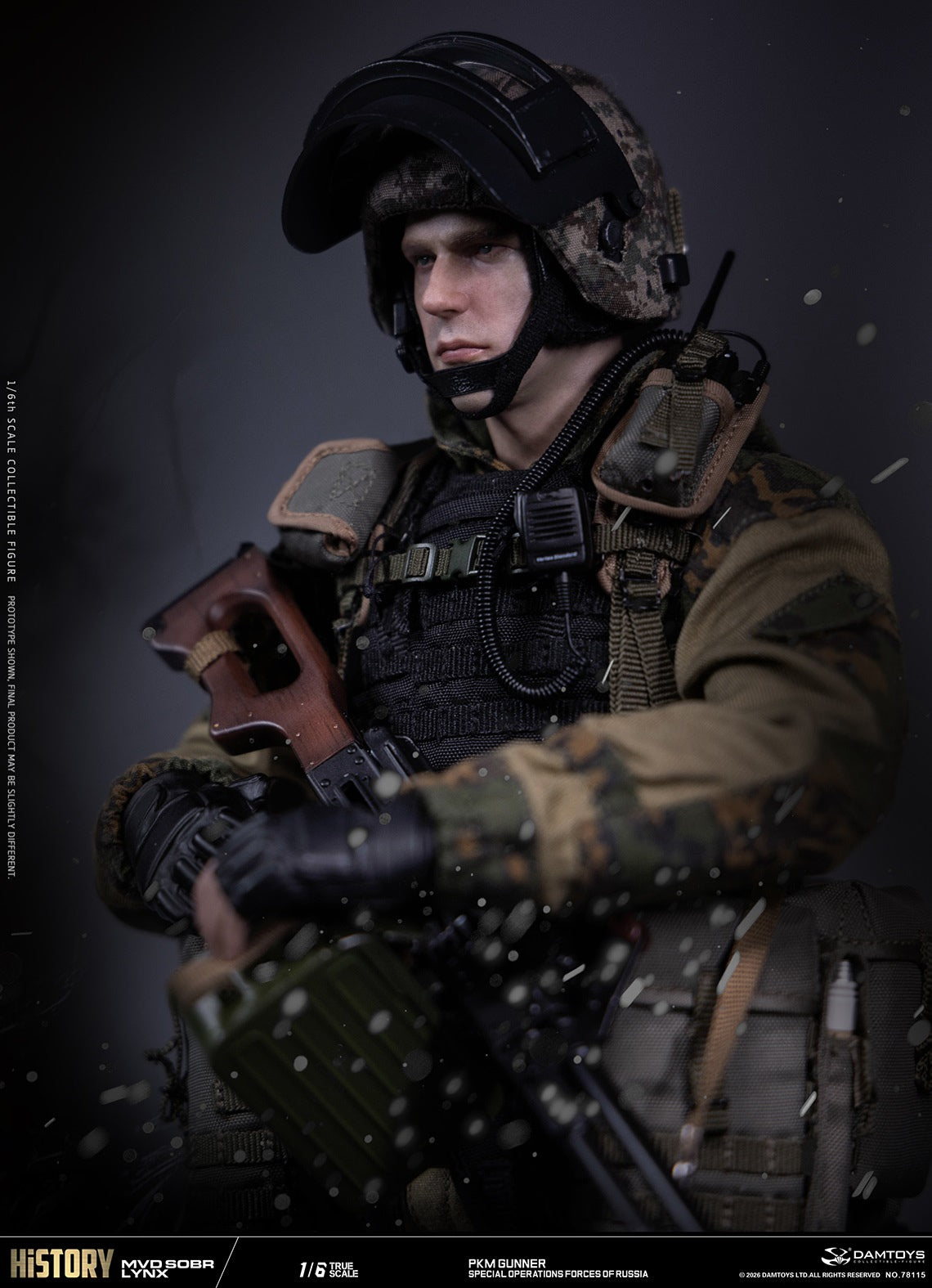 Vorverkauf DAMTOYS 78115 1/6 Russische Spezialeinheit MWD SOBR Luchs PKM Schütze Actionfigur