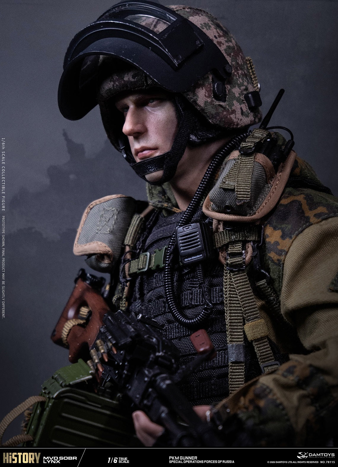 Vorverkauf DAMTOYS 78115 1/6 Russische Spezialeinheit MWD SOBR Luchs PKM Schütze Actionfigur