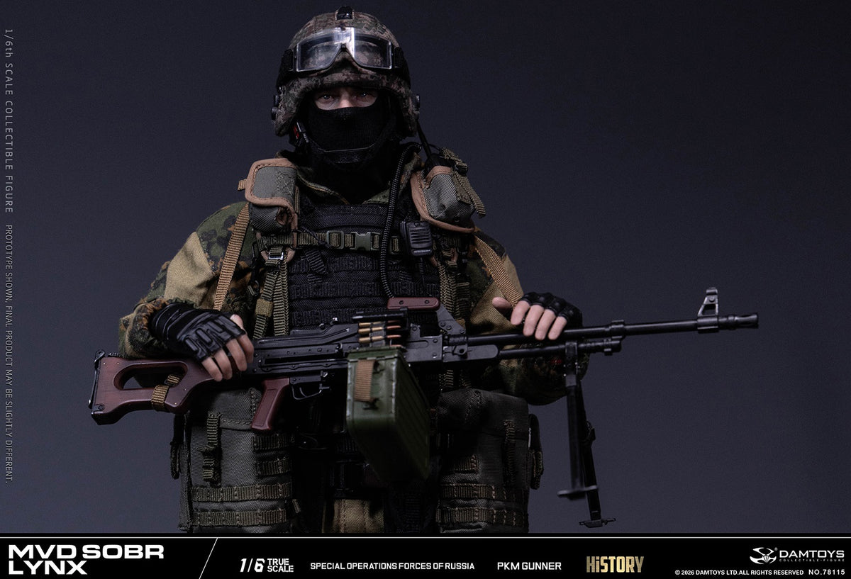 Vorverkauf DAMTOYS 78115 1/6 Russische Spezialeinheit MWD SOBR Luchs PKM Schütze Actionfigur