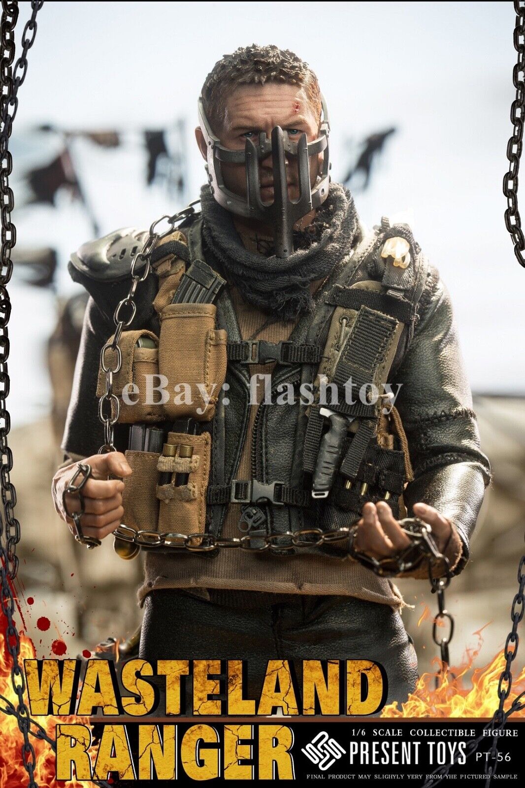 PRESENT TOYS PT-sp56 1/6 Wasteland Ranger Max Tom 12" Male Action Figure Model