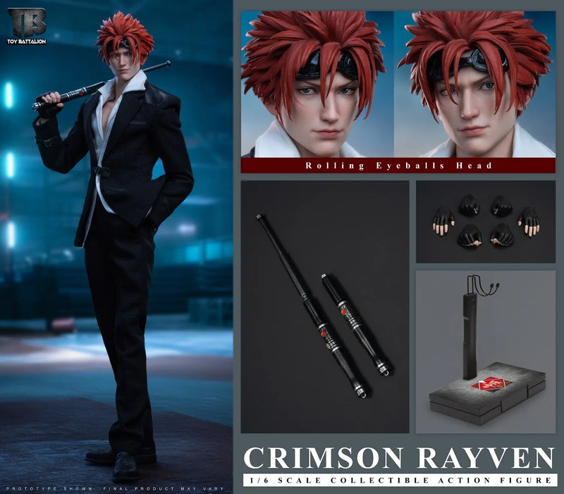 TOYS BATTALION TB029 1/6 FF7 Crimson Rayven Collectible Action Figure Model Toy