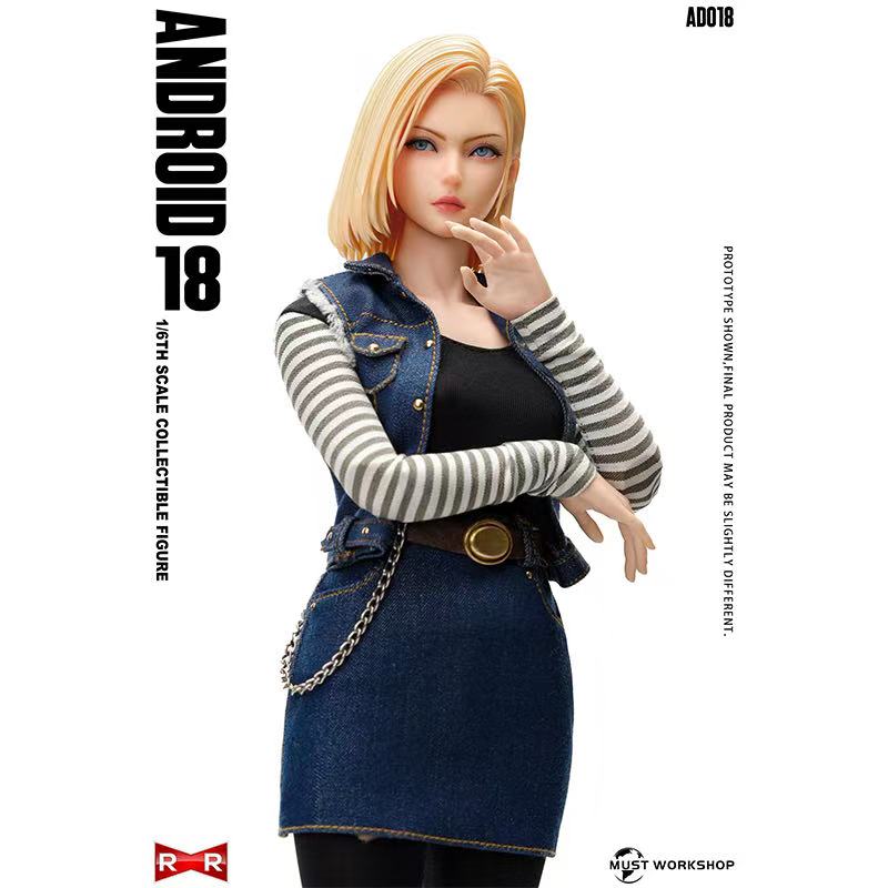 Presale MUST WORKSHOP AD018 1/6 Cyborg Blonde Female Warrior Dragon Ball Android 18