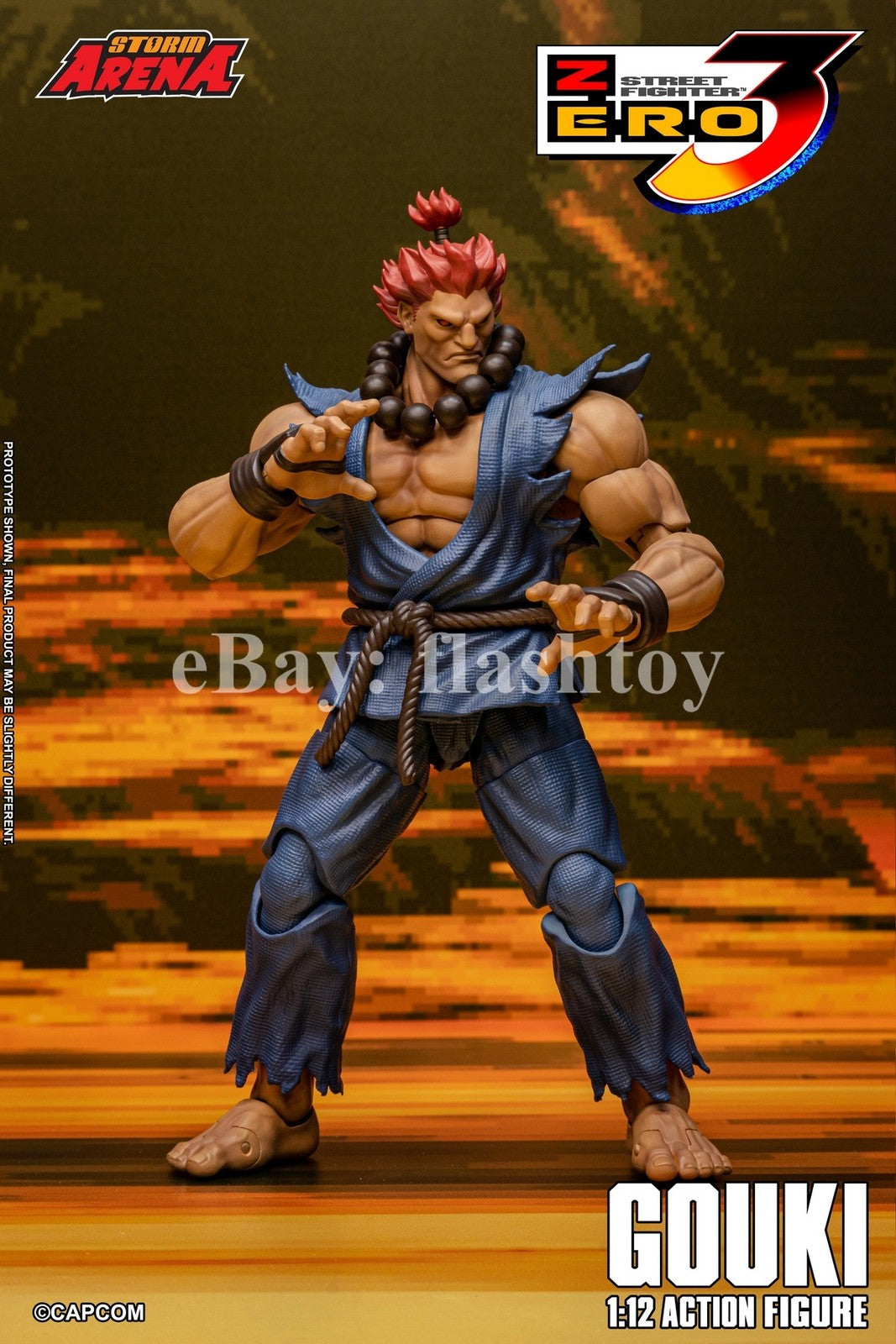 Preventa STORM ARENA SFSA07 1/12 Street Fighter Zero 3 Gouki modelo de figura de acción