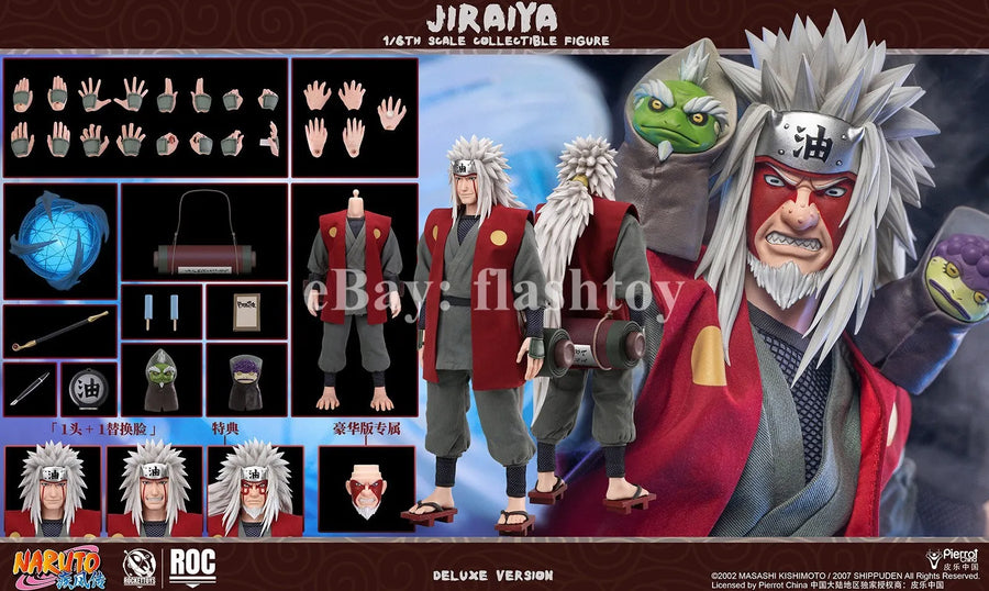 Preventa RocketToys ROC-020 1/6 Jiraiya figura de acción de colección Toy versión de lujo.