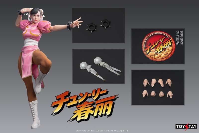 Presale TOYSTAY TS-011B 1/6 Kung Fu Girl Chun Li Female Action Figure Toy Pink Ver.
