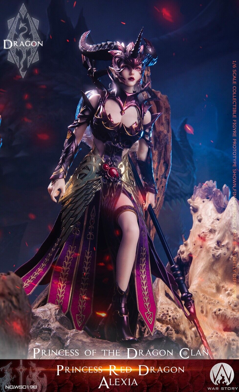 WAR STORY WS019B 1/6 Red Dragon Princess Alexia Collectible Female Action Figure
