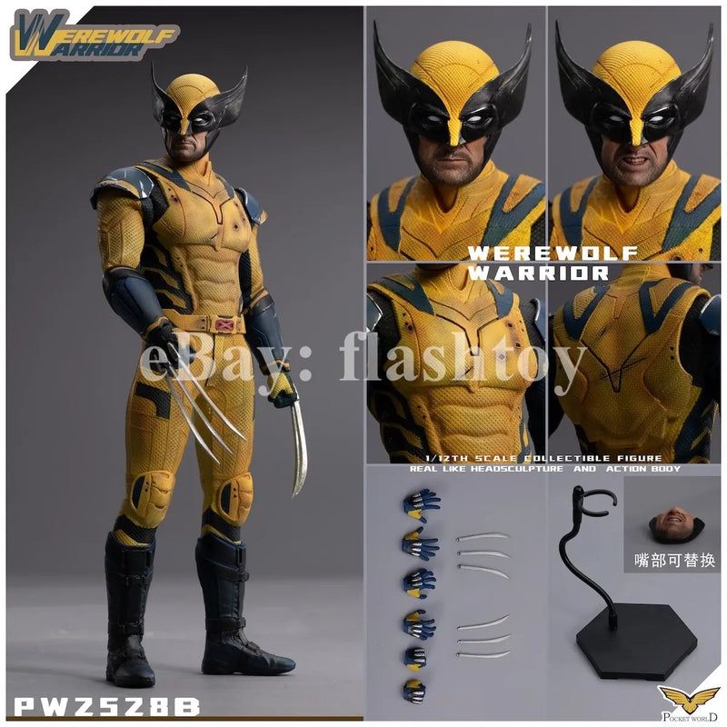 Presale PWTOYS PW2528B 1/12 Werewolf Warrior 6" Male Action Figure Model Toy