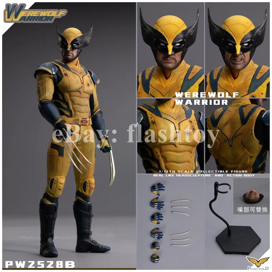 Vorverkauf PWTOYS PW2528B 1/12 Werwolf-Krieger 6" männliche Actionfigur Modell Spielzeug