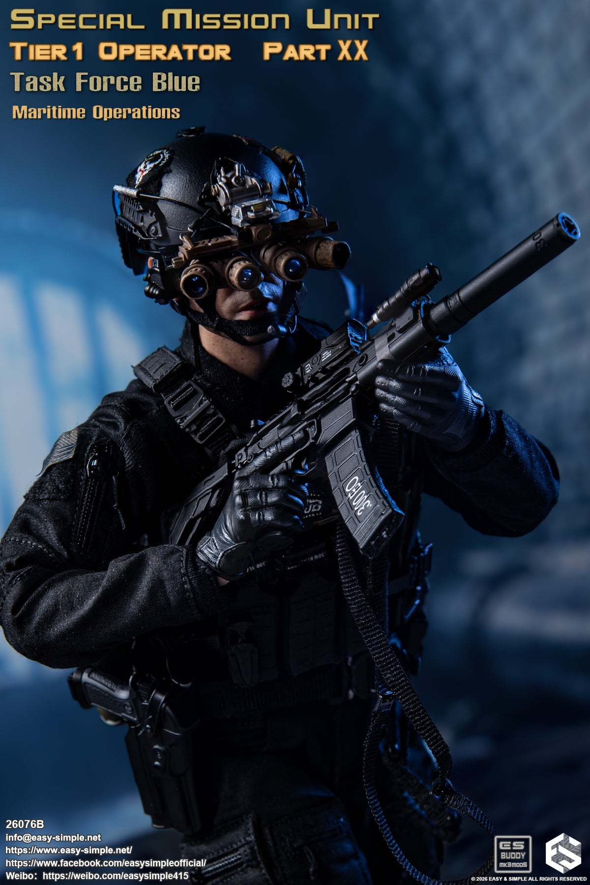 Preventa Easy&Simple 26076B 1/6 Special Mission Unit Tier1 Operator figura de acción