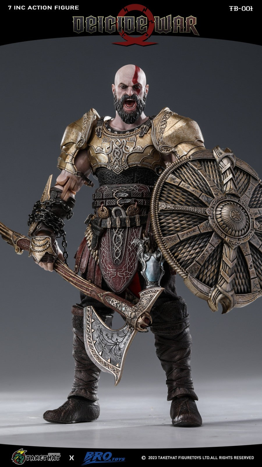 TAKETHAT TB001 1/12 DEICIDE WAR Kratos 7" Male Action Figure Model Deluxe Ver.