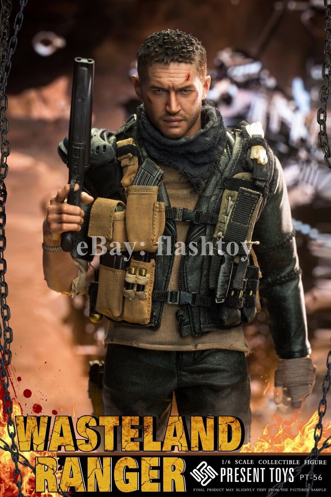 PRESENT TOYS PT-sp56 1/6 Wasteland Ranger Max Tom 12" Male Action Figure Model