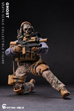CY7-TOYS 1/12 The Ghost Male Soldier 6" Collectible Action Figure Model