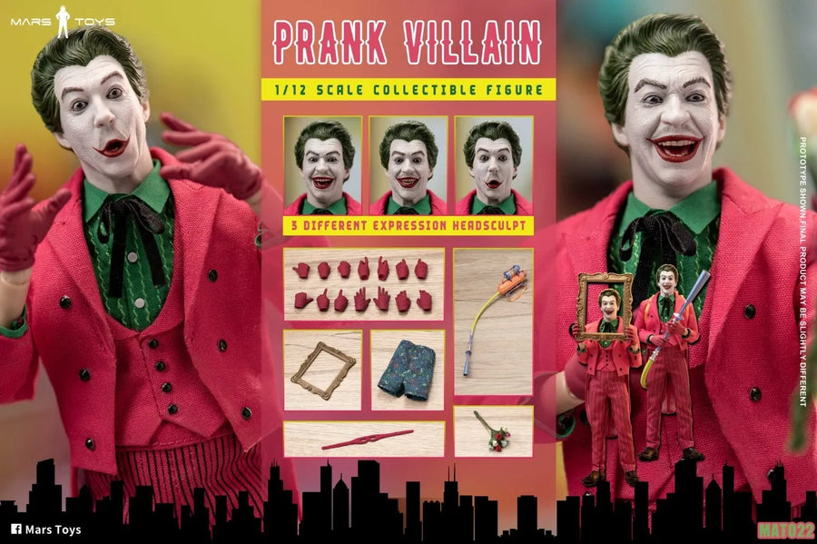 Mars Toys MAT022 1/12 Prank Villain Joker modelo de figura de acción masculina de colección
