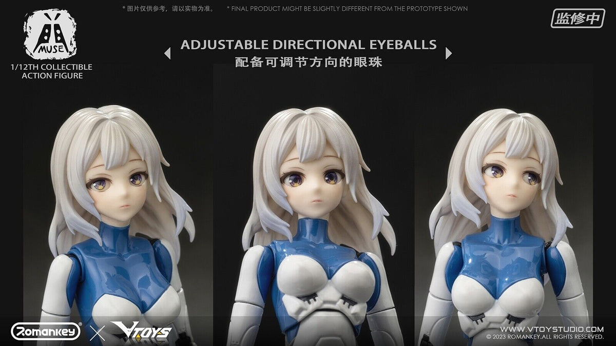 Romankey x VTOYS 1/12 MUSE 6" Female Action Figure Movable Eyes Model Toy