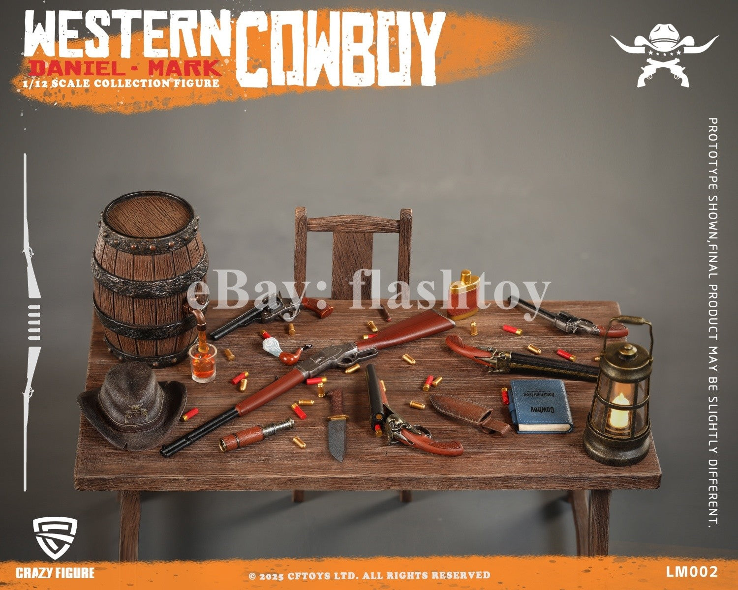 Presale CRAZY FIGURE LM002 1/12 Western Cowboy Daniel Mark Action Figure Deluxe