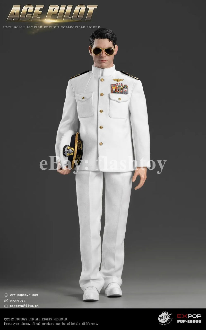 Presale POPTOYS EX060 1/6 ACE Pilot Mitchell The Gun Action Figure Uniform Ver.