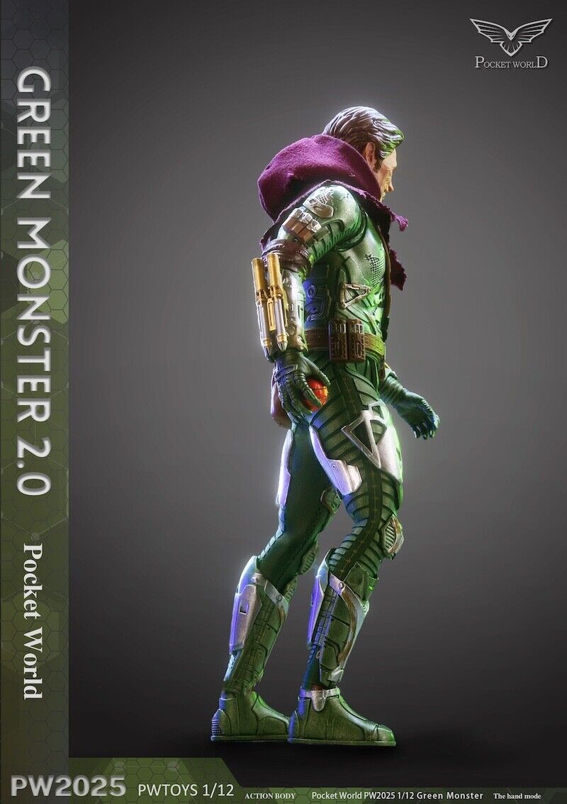 PWTOYS PW2025 1/12 Norman Osborn Green Goblin 6" Male Action Figure Model Toy