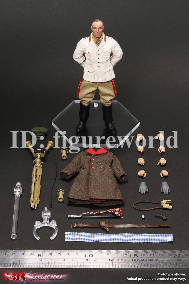 3R TG80004 1/12 Erwin Rommel The Desert Fox 6" Male Action Figure Model Toy