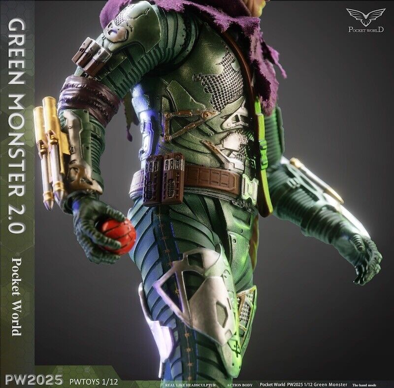 PWTOYS PW2025 1/12 Norman Osborn Green Goblin 6" Male Action Figure Model Toy