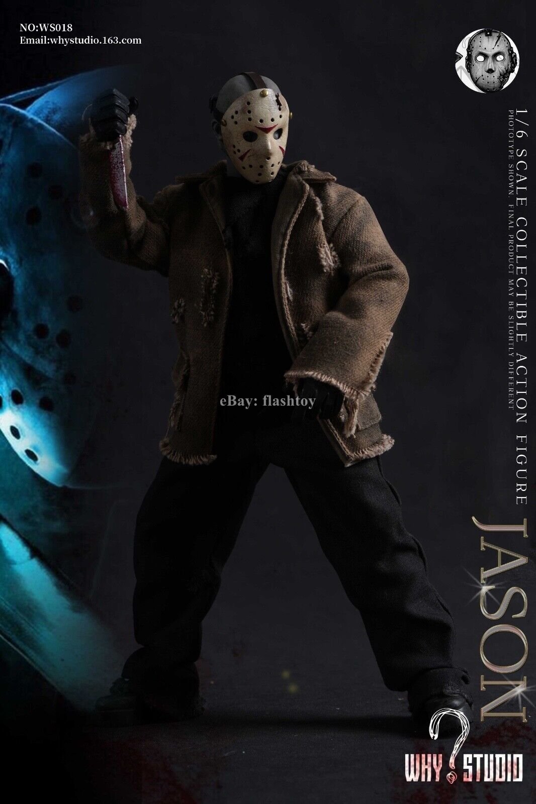 WHY STUDIO WS018 1/6 Jason 12" Collectible Male Action Figure Model Toy