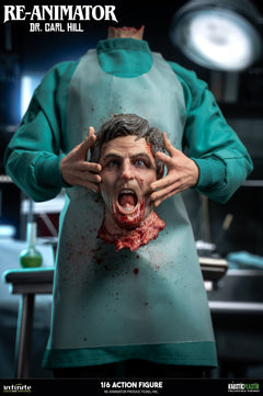 Preventa Infinite 1/6 Re-Animator Doctor Carl Hill modelo de figura de acción masculina versión de lujo.
