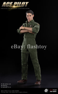 Preventa POPTOYS EX061 1/6 ACE Pilot Mitchell The Gun figura de acción Flying Suit