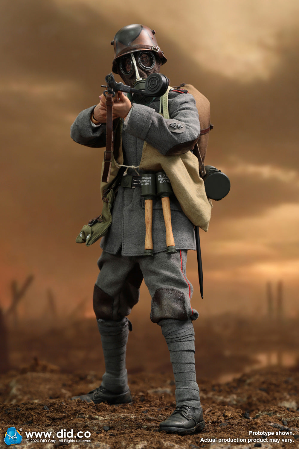 Presale DID D11016 1/6 WWI German Army Stormtrooper Infantry Bodo Action Figure