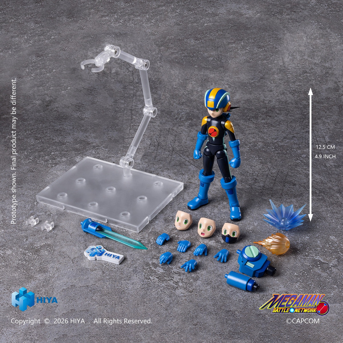 Presale HIYA EBM0389 Mega Man Battle Network MegaMan.EXE 4.9" Action Figure