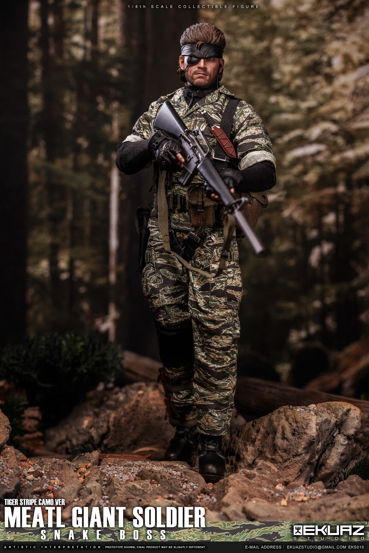 EKUAZ STUDIO EKS010 1/6 Metal Shadow Gear Solid Snake Collectible Action Figure
