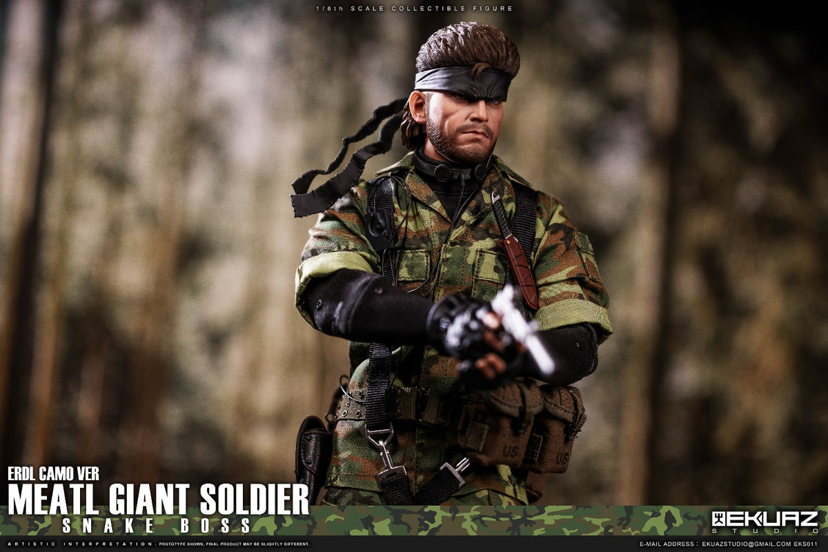 EKUAZ STUDIO EKS011 1/6 Metal Shadow Gear Solid Snake Action Figure Erdl Camo