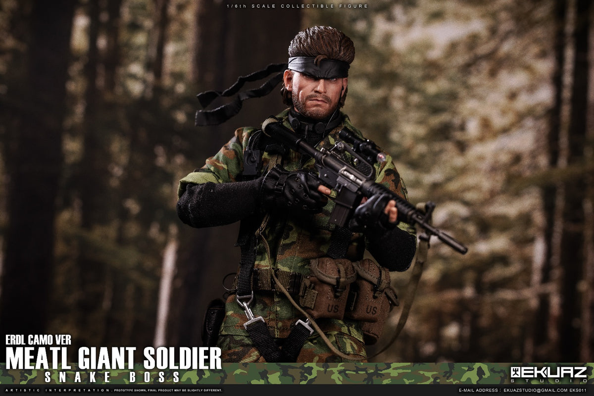 EKUAZ STUDIO EKS011 1/6 Metal Shadow Gear Solid Snake Action Figure Erdl Camo