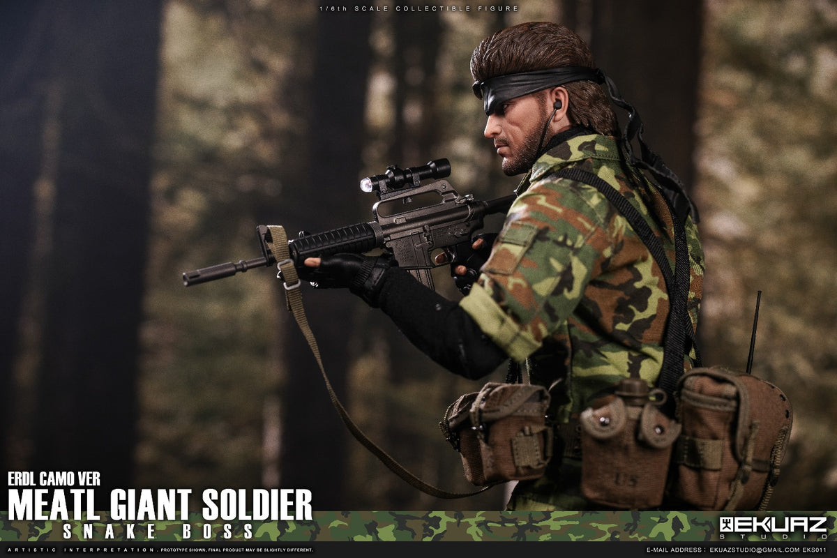 EKUAZ STUDIO EKS011 1/6 Metal Shadow Gear Solid Snake Action Figure Erdl Camo