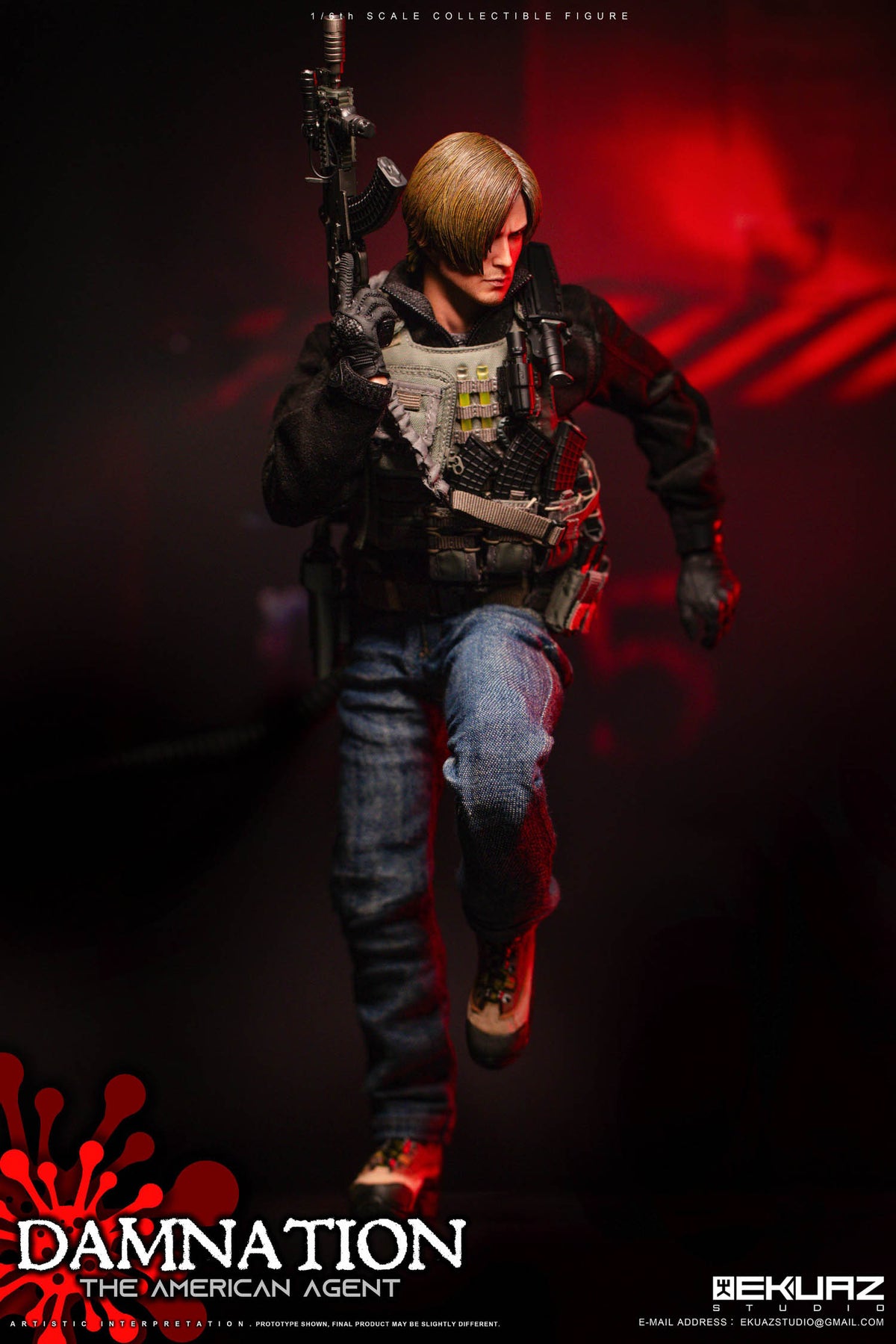 EKUAZ STUDIO EKS09 1/6 Damnation The American Agent Resident Zombie Evil Crisis Leon