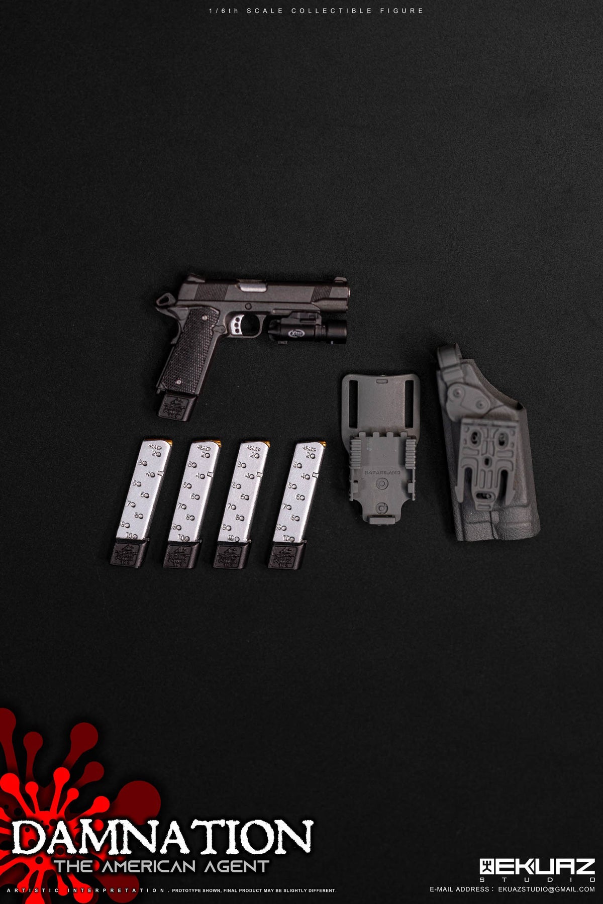 EKUAZ STUDIO EKS09 1/6 Damnation The American Agent Resident Zombie Evil Crisis Leon