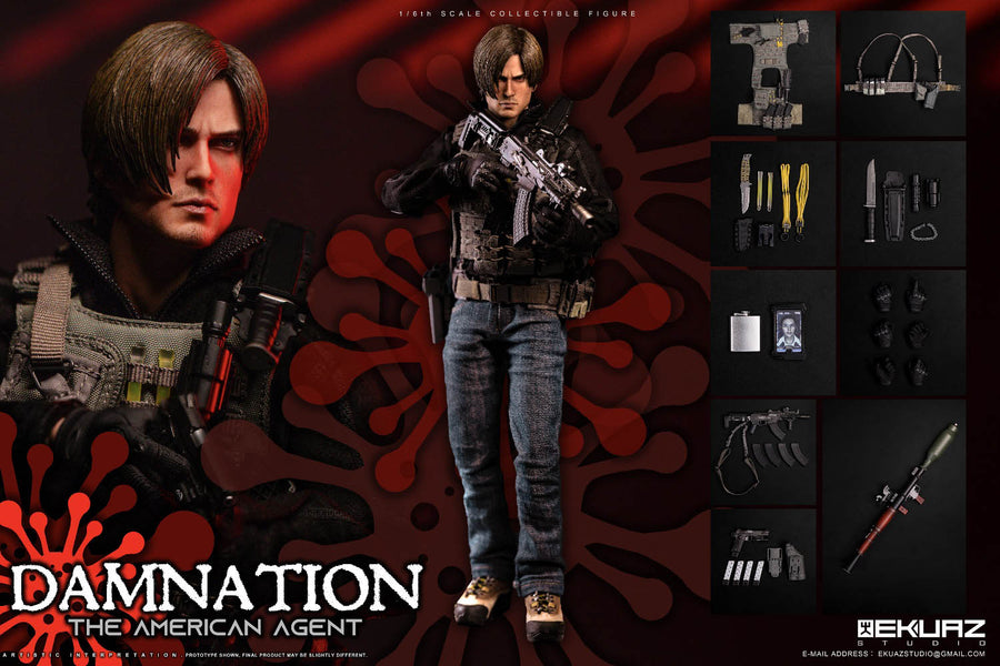 EKUAZ STUDIO EKS09 1/6 Damnation The American Agent Resident Zombie Evil Crisis Leon
