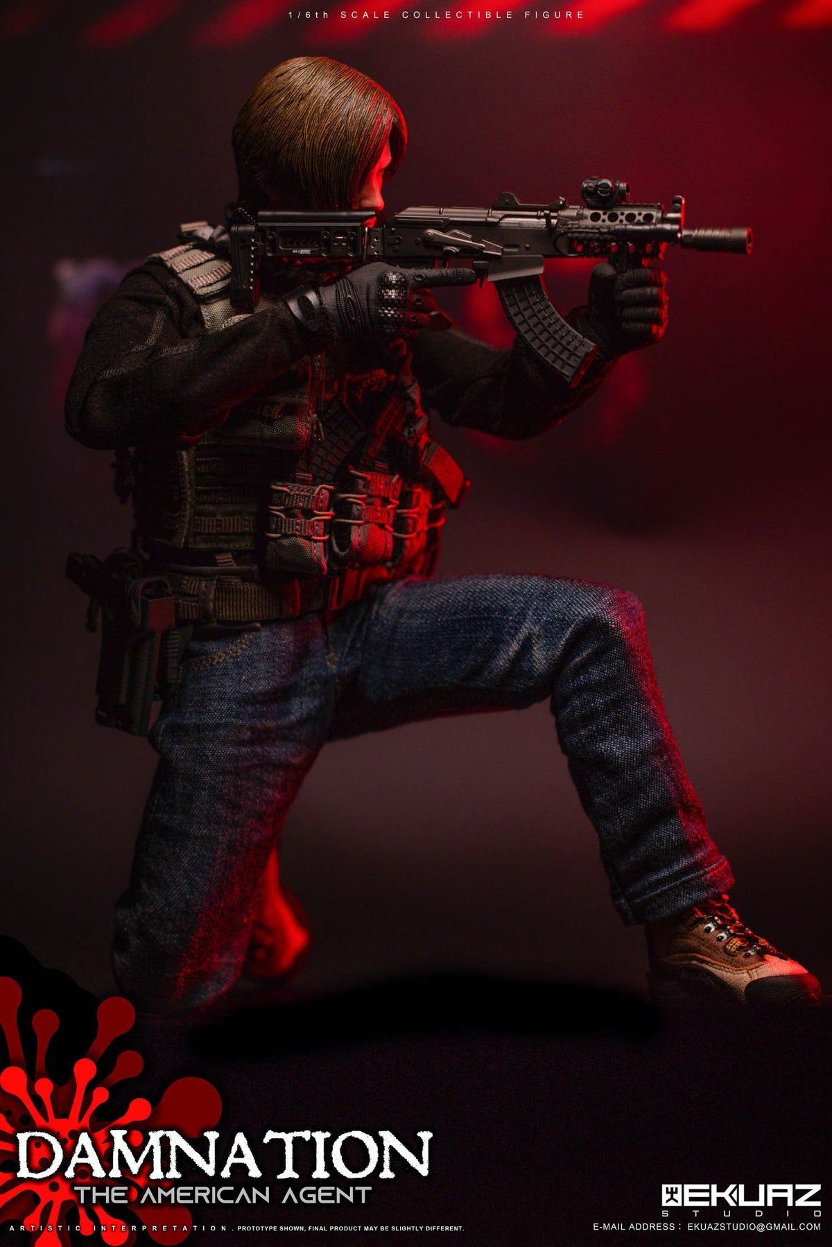 EKUAZ STUDIO EKS09 1/6 Damnation The American Agent Resident Zombie Evil Crisis Leon