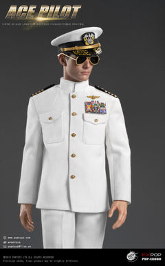 POPTOYS EX060 1/6 ACE Pilot Mitchell The Gun Action Figure Uniform Ver.
