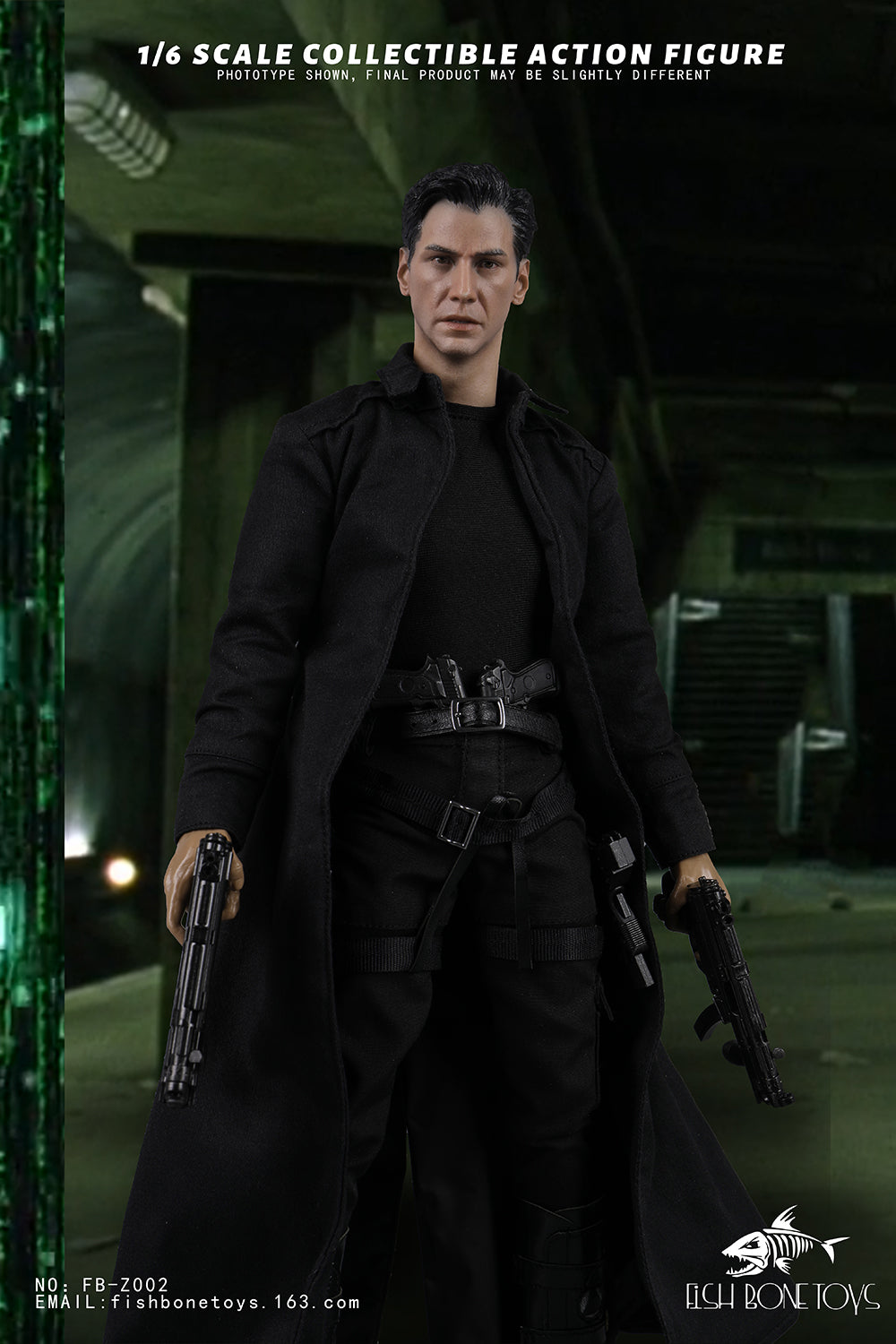 Presale FISH BONETOYS FB-Z002 1/6 The Matrix Neo Reeves 12" Male Action Figure