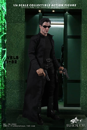 Presale FISH BONETOYS FB-Z002 1/6 The Matrix Neo Reeves 12" Male Action Figure