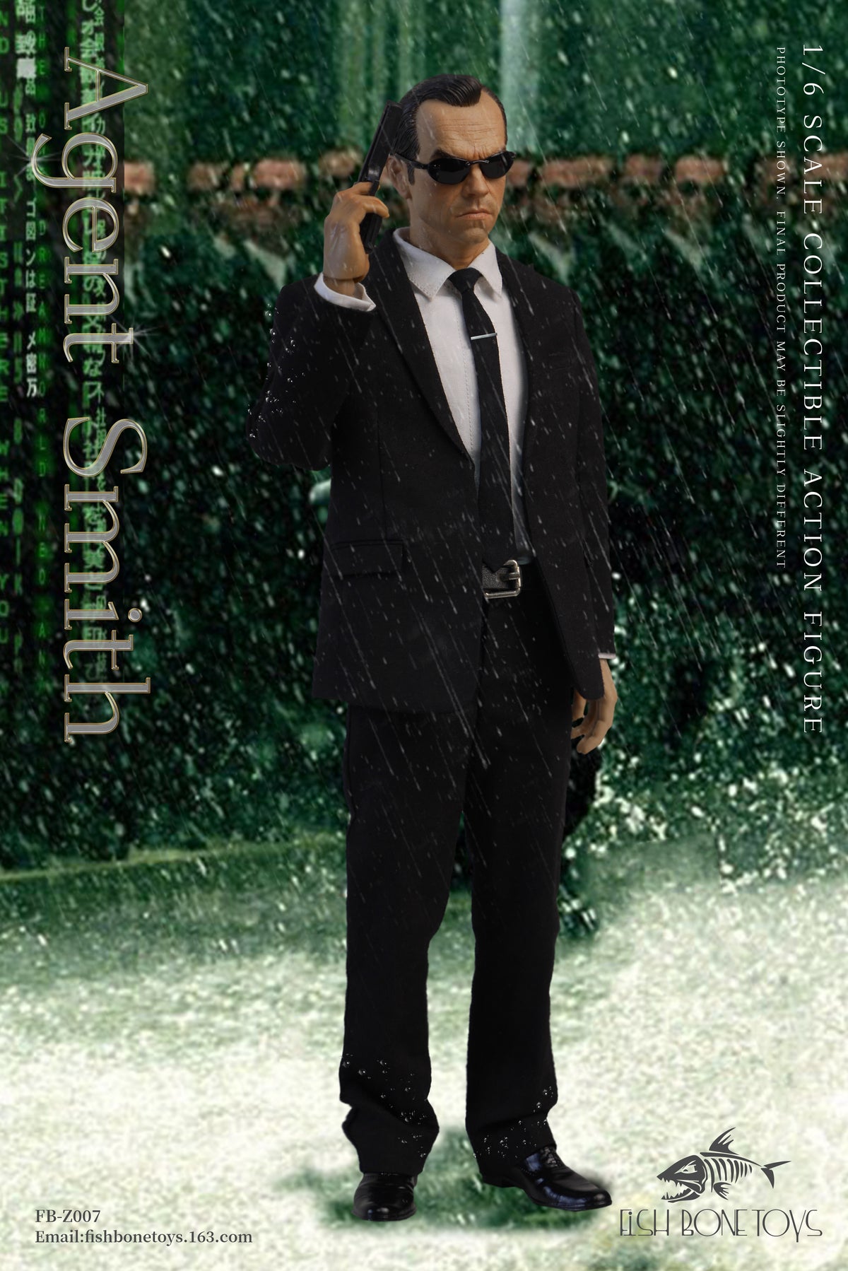 Presale FISH BONETOYS FB-Z007 1/6 Hacker Task The Matrix Agent Smith Male Action Figure Toy