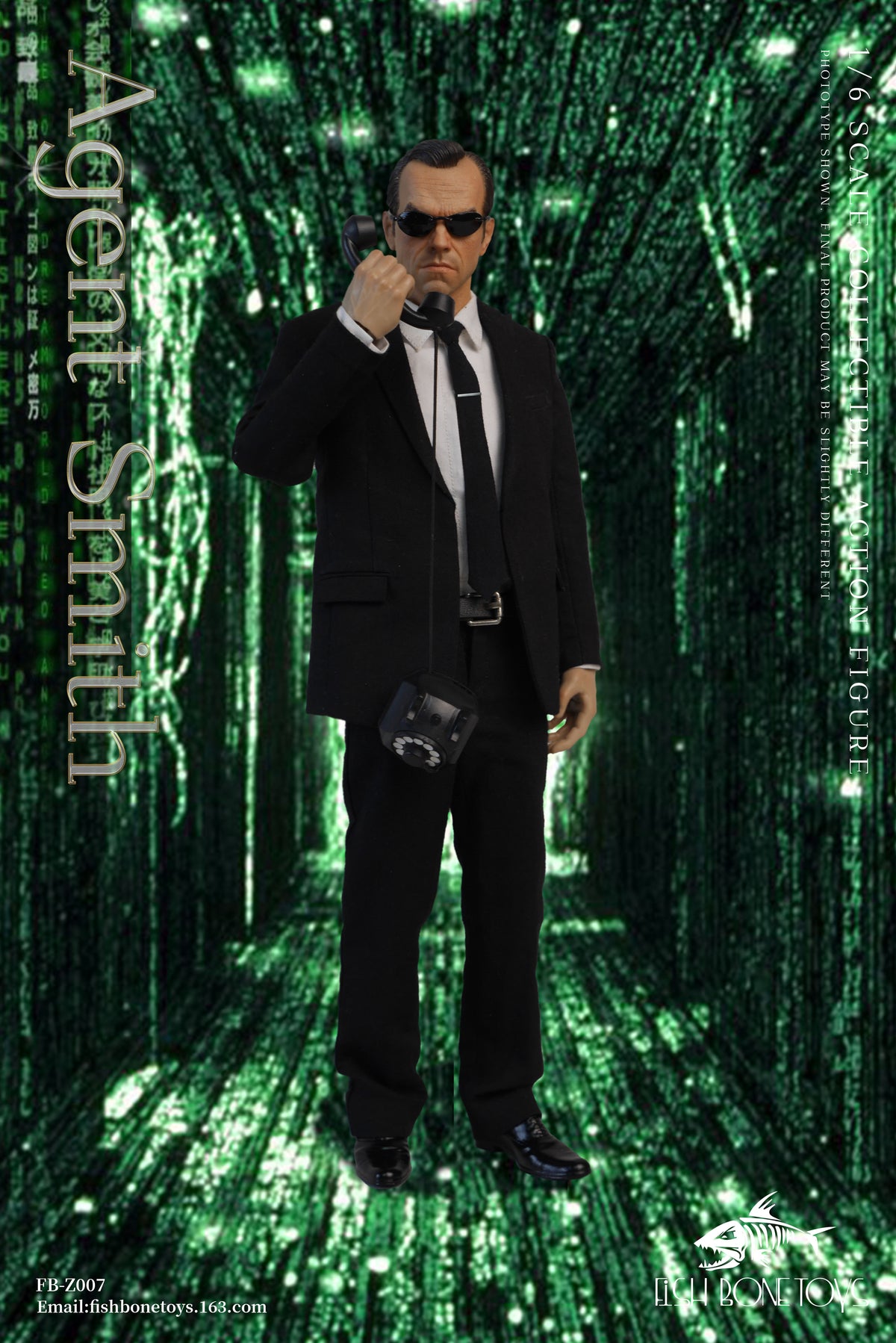 Presale FISH BONETOYS FB-Z007 1/6 Hacker Task The Matrix Agent Smith Male Action Figure Toy