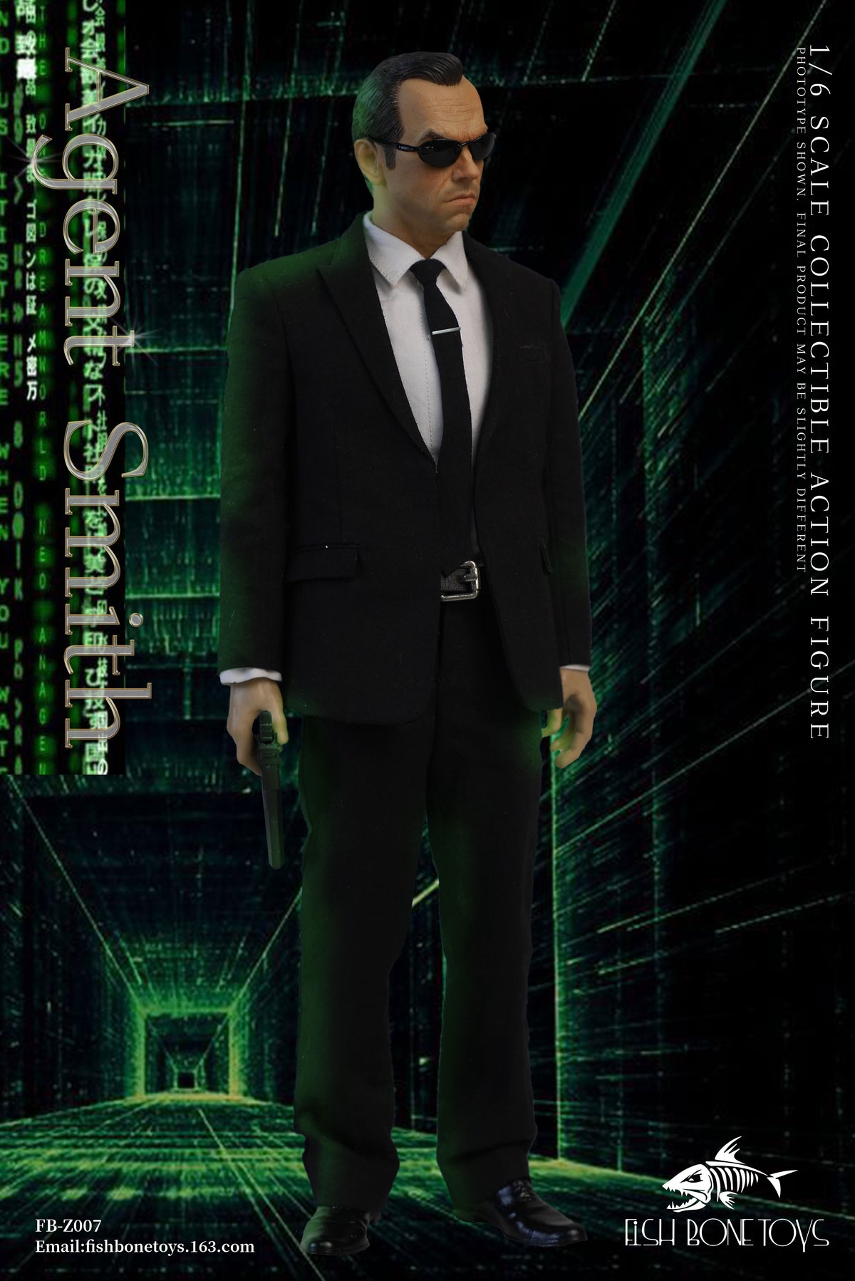 Presale FISH BONETOYS FB-Z007 1/6 Hacker Task The Matrix Agent Smith Male Action Figure Toy