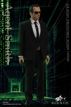 Presale FISH BONETOYS FB-Z007 1/6 Hacker Task The Matrix Agent Smith Male Action Figure Toy