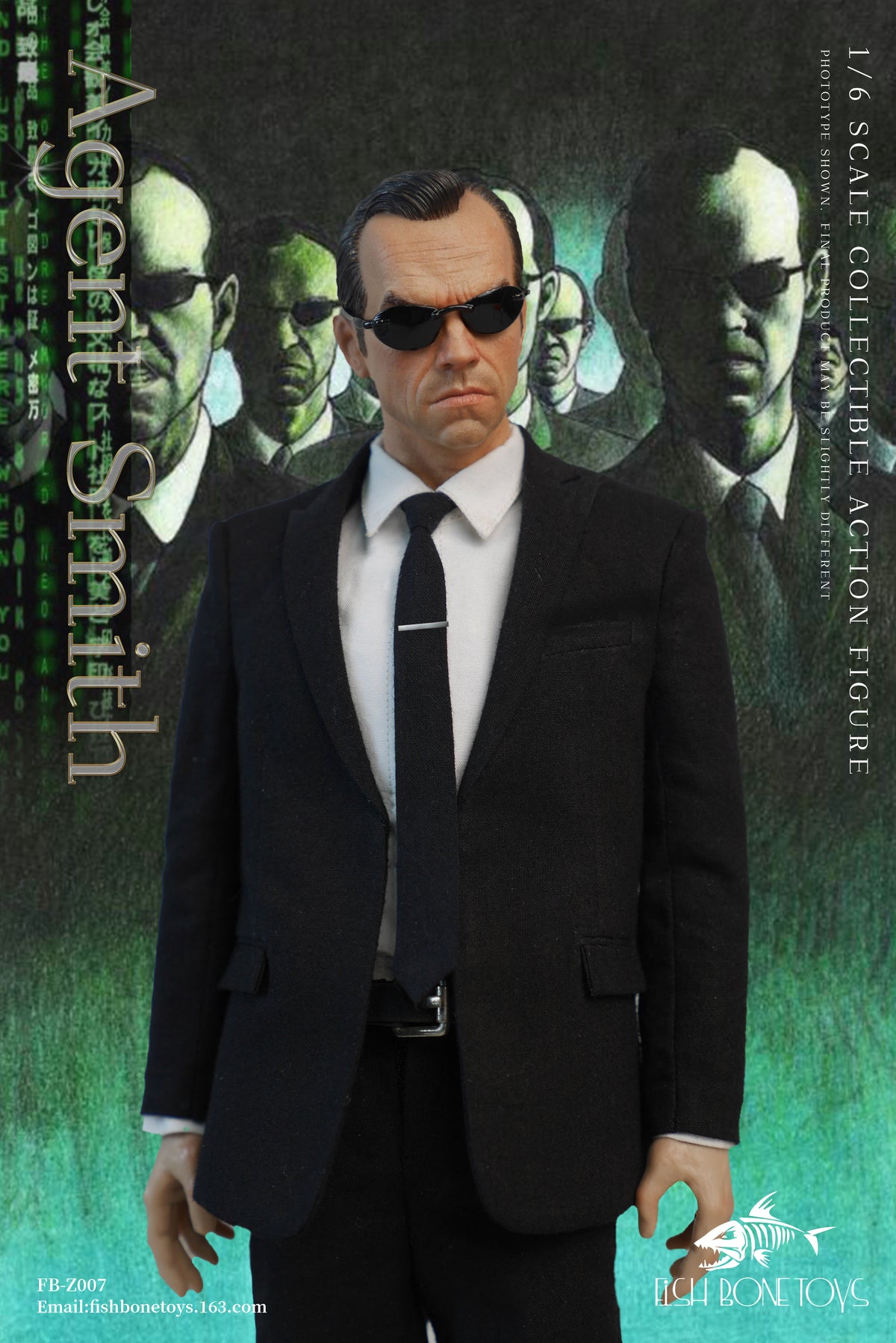 Presale FISH BONETOYS FB-Z007 1/6 Hacker Task The Matrix Agent Smith Male Action Figure Toy
