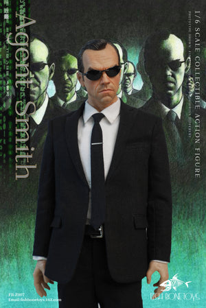 Presale FISH BONETOYS FB-Z007 1/6 Hacker Task The Matrix Agent Smith Male Action Figure Toy