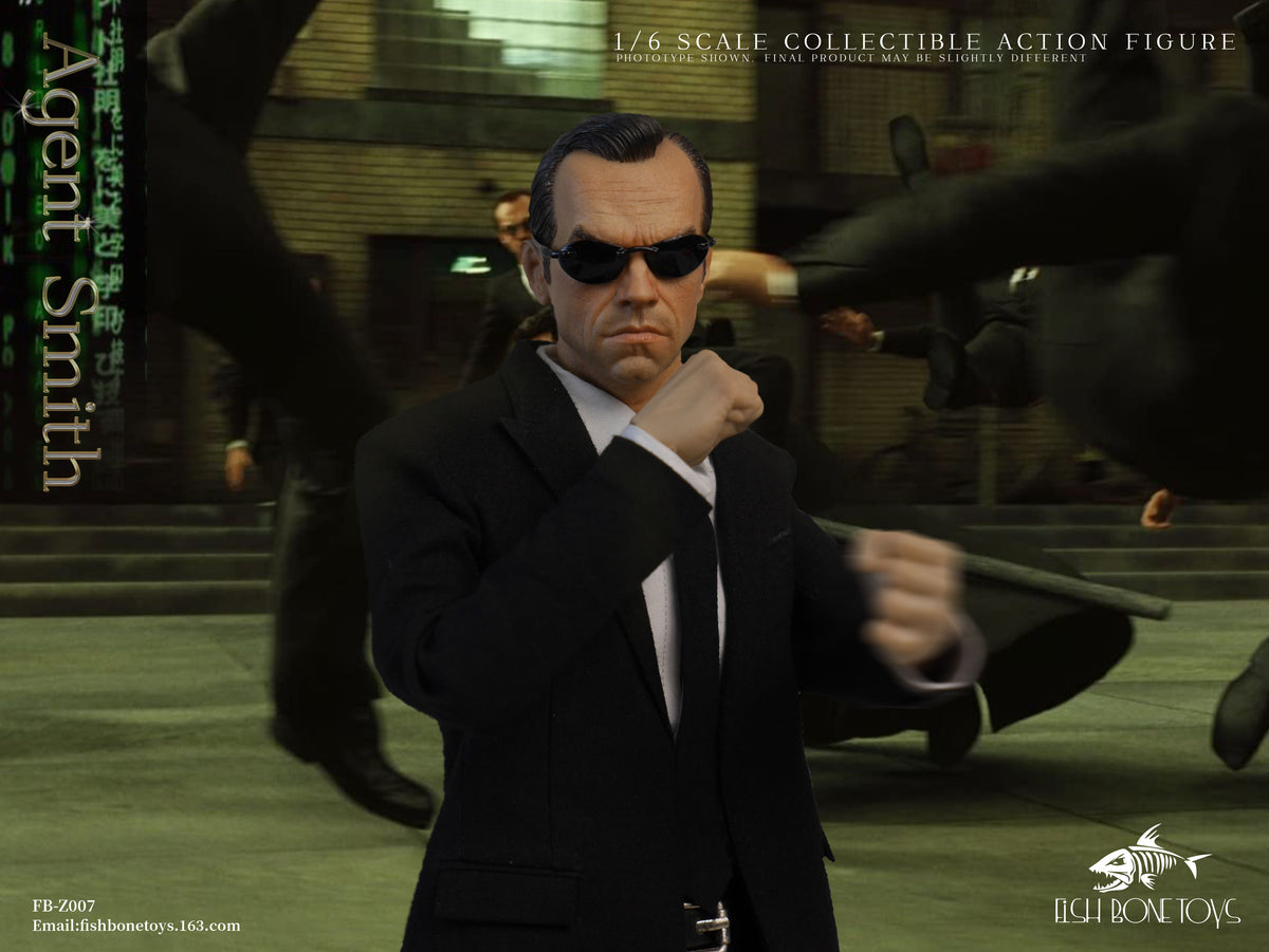 Presale FISH BONETOYS FB-Z007 1/6 Hacker Task The Matrix Agent Smith Male Action Figure Toy