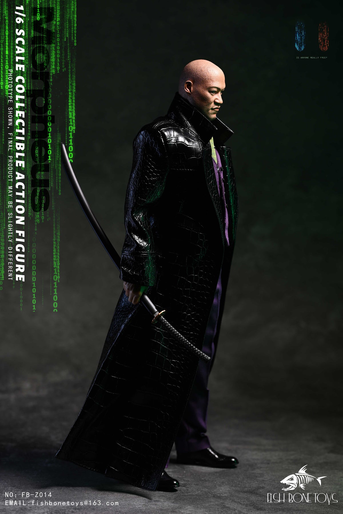 Presale FISH BONETOYS FB-Z014 1/6 Matrix Hacker Morpheus 12" Action Figure Toy