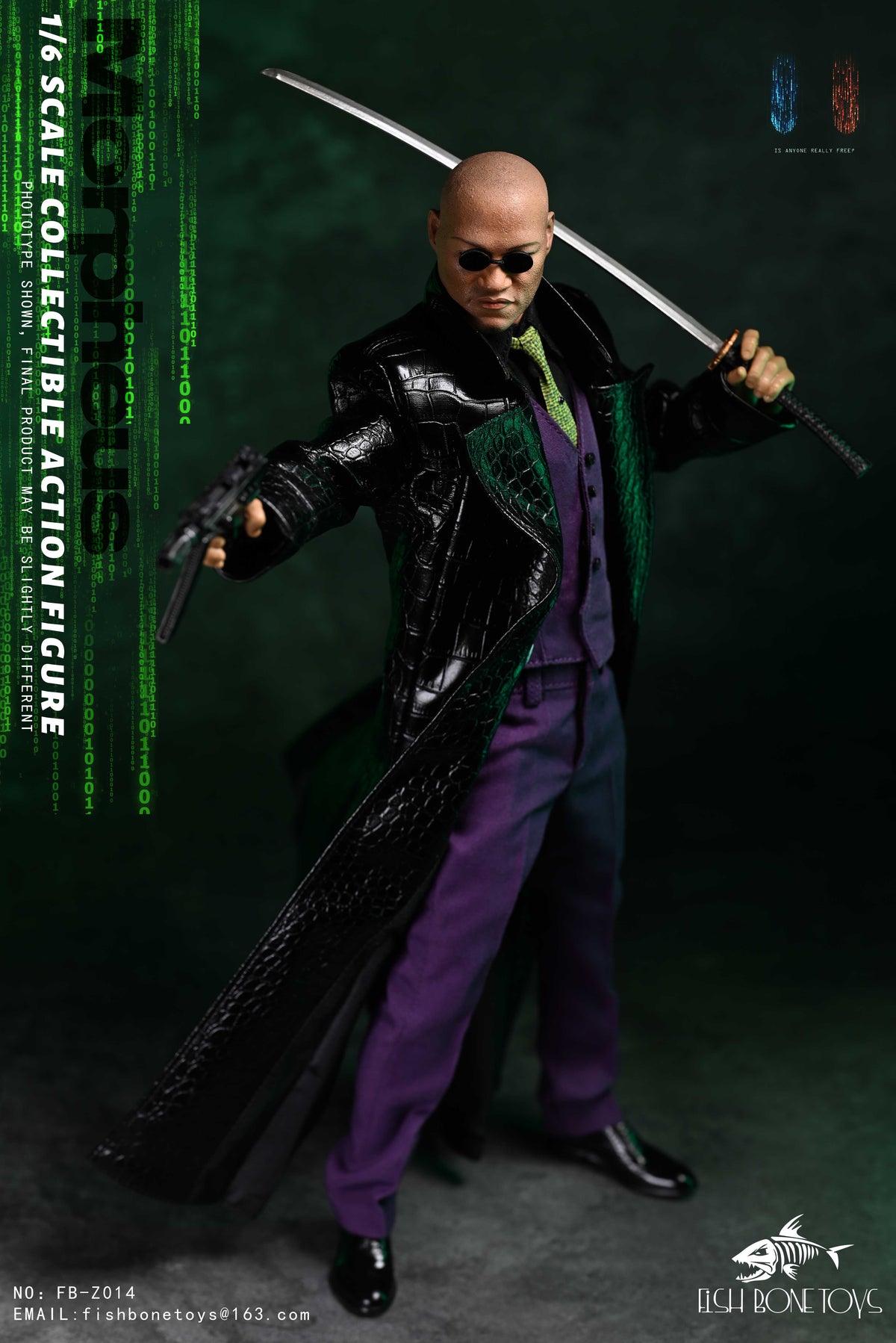 Presale FISH BONETOYS FB-Z014 1/6 Matrix Hacker Morpheus 12" Action Figure Toy