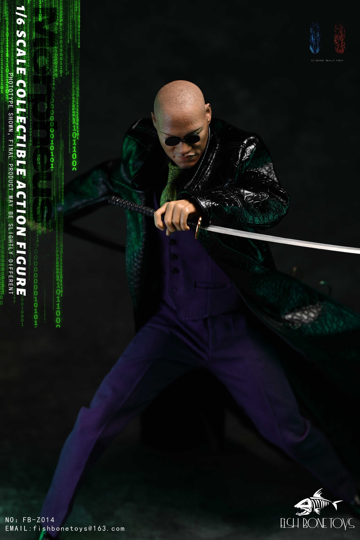Presale FISH BONETOYS FB-Z014 1/6 Matrix Hacker Morpheus 12" Action Figure Toy
